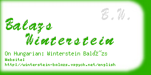 balazs winterstein business card